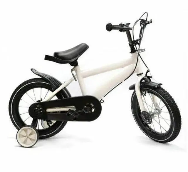 Alt view image 2 of 5 - 14" White Bike Boys & Girls Bicycle with Training Wheels For 3/4/5/6 Years Old