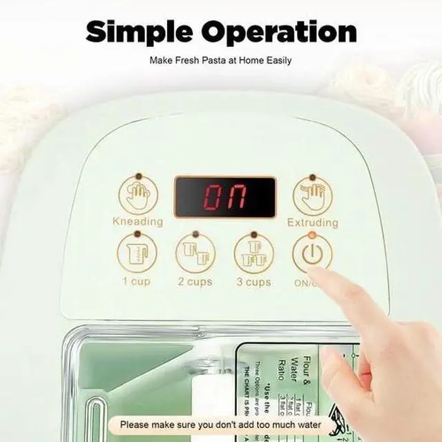 Alt view image 4 of 7 - 12 Noodle Shapes Automatic Pasta Machine Electric Pasta & Noodle Maker 260W