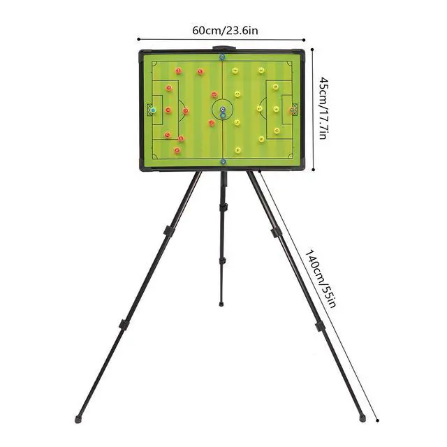Alt view image 2 of 7 - Portable Magnetic Tactical Display Board for Soccer Coaching with Stand