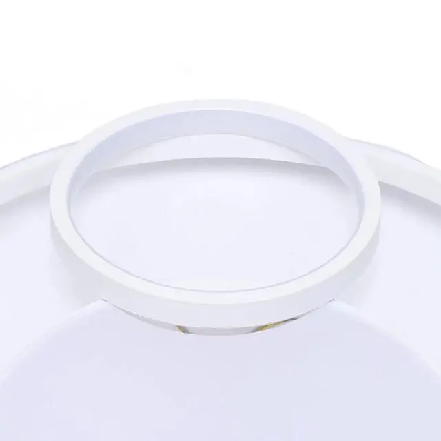 Alt view image 5 of 7 - Modern Acrylic LED Ceiling Light Fixture 3 Rings Round Chandelier Bedroom Decor