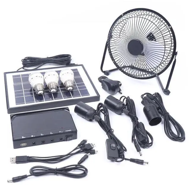 Main image of Portable Solar Power Panel Generator Kit Camping Battery Pack Power Station USA