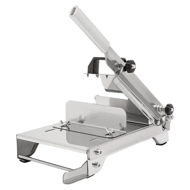 Alt view image 3 of 7 - Stainless Steel Manual Meat Slicer Slicing Machine Frozen Meat Beef Bones Cutter