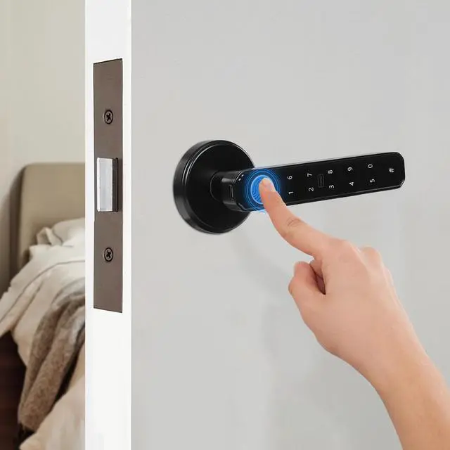 Main image of Fingerprint Smart Door Lock Biometric Door Lock With Handle Control New