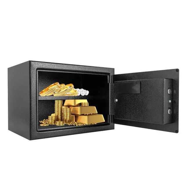 Alt view image 2 of 7 - Large Safe Box Safety Steel Fireproof Digital Keypad Lock Home Cash Security New