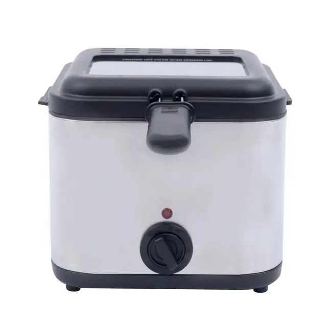 Alt view image 5 of 7 - Electric Deep Fryer With Basket Small Fryer Stainless Steel Fish Fryer 1KW 2.5L