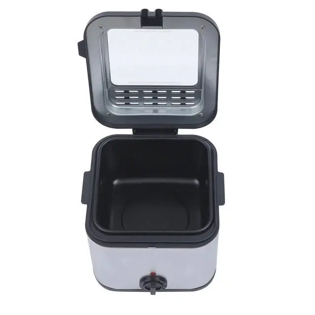 Alt view image 4 of 7 - Electric Deep Fryer With Basket Small Fryer Stainless Steel Fish Fryer 1KW 2.5L