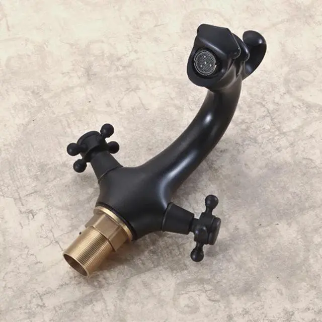 Alt view image 7 of 7 - Bathroom Sink Basin Faucet Waterfall 2 Handle Single Hole Vanity Mixer Tap Black