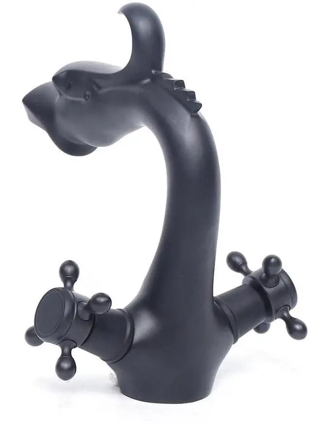 Alt view image 2 of 7 - Bathroom Sink Basin Faucet Waterfall 2 Handle Single Hole Vanity Mixer Tap Black