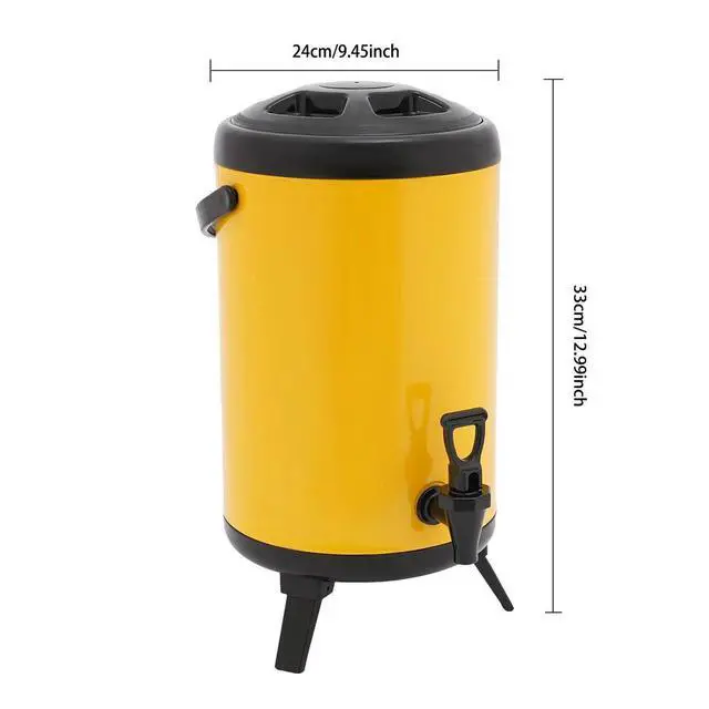 Alt view image 5 of 7 - Stainless Steel Insulated Beverage Dispenser Cold Hot Drink Dispenser for Party