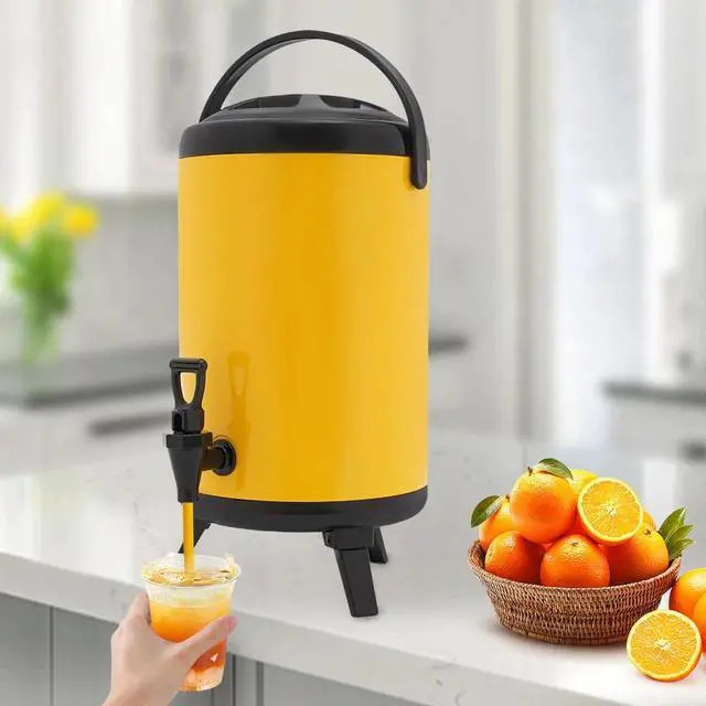 Alt view image 4 of 7 - Stainless Steel Insulated Beverage Dispenser Cold Hot Drink Dispenser for Party