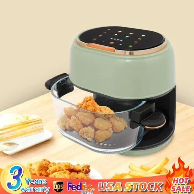 Main image of 4L/4.23 Qt Tabletop Electric Air Fryer Large Air Fryer Visible Glass Air Fryer