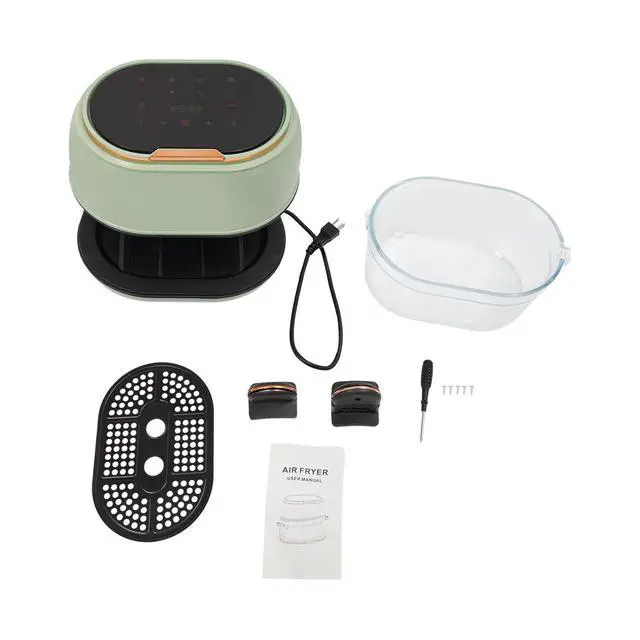 Alt view image 7 of 7 - 4L/4.23 Qt Tabletop Electric Air Fryer Large Air Fryer Visible Glass Air Fryer