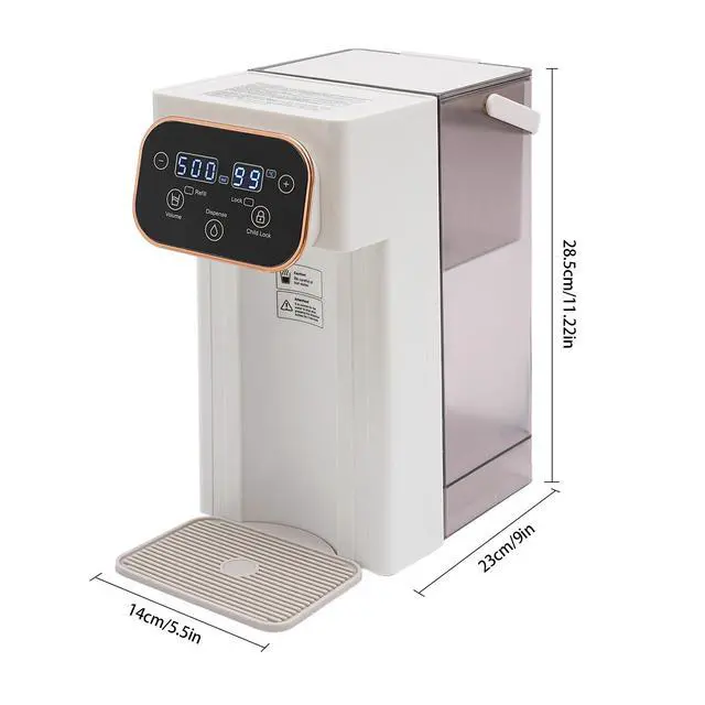 Alt view image 6 of 7 - 1500W Electric Instant Hot Water Dispenser 3L/101.44oz With Temperature Control