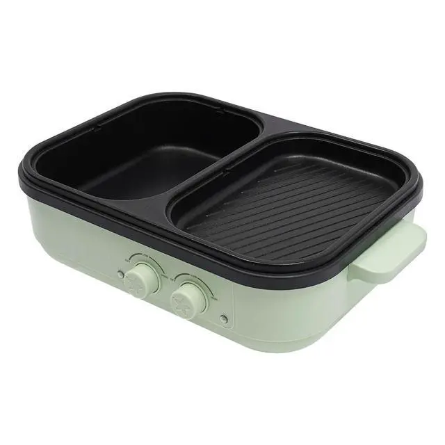 Alt view image 6 of 7 - Electric Hot Pot With Grill Area, Multi-purpose Hot Pot, 2-In-1 Electric Hot Pot