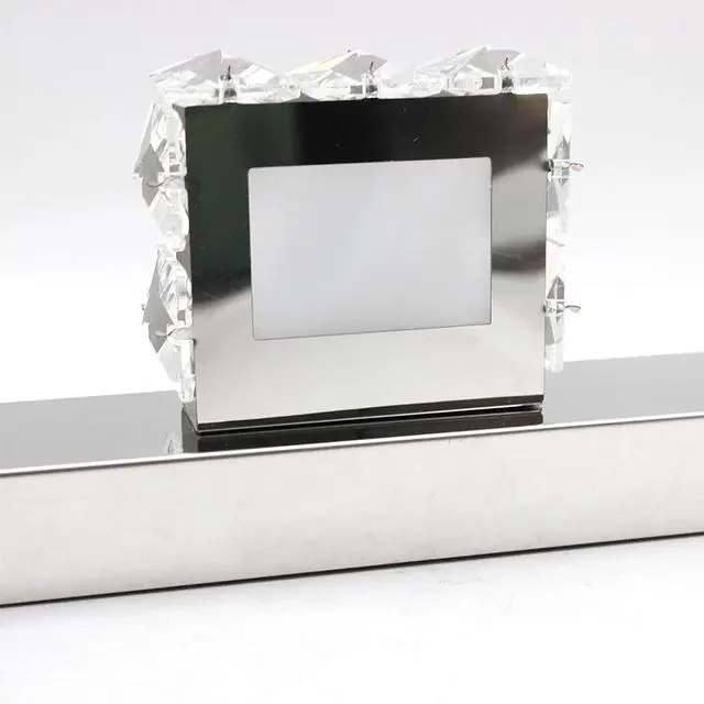Alt view image 7 of 7 - 3 Square Lights Modern Bathroom Vanity Light LED Crystal Mirror Front Wall Lamp
