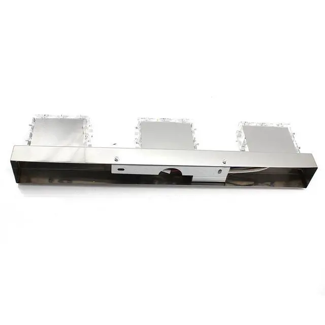 Alt view image 6 of 7 - 3 Square Lights Modern Bathroom Vanity Light LED Crystal Mirror Front Wall Lamp
