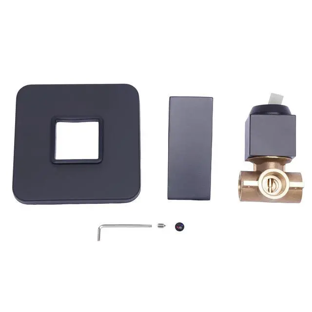 Alt view image 3 of 7 - Shower Tap Control Valve Brass +Handle Bathroom Hot/Cold Mixer Faucet Wall Mount