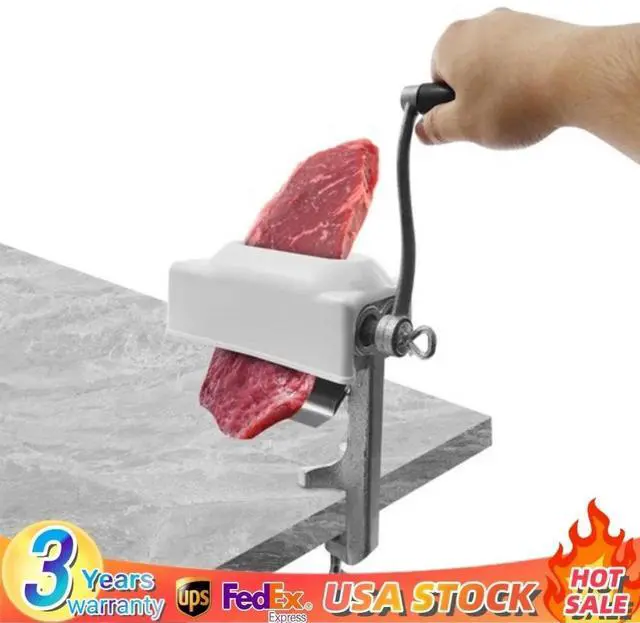 Main image of Meat Tenderizer Hand Crank Flatten butchers Tool Cuber Steak Machine KitchenTool