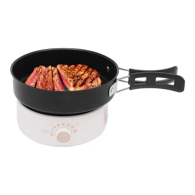 Alt view image 4 of 7 - 1.6L Mini Hot Pot Multifunction Split Electric Cooker with Steamer 110V 500W New