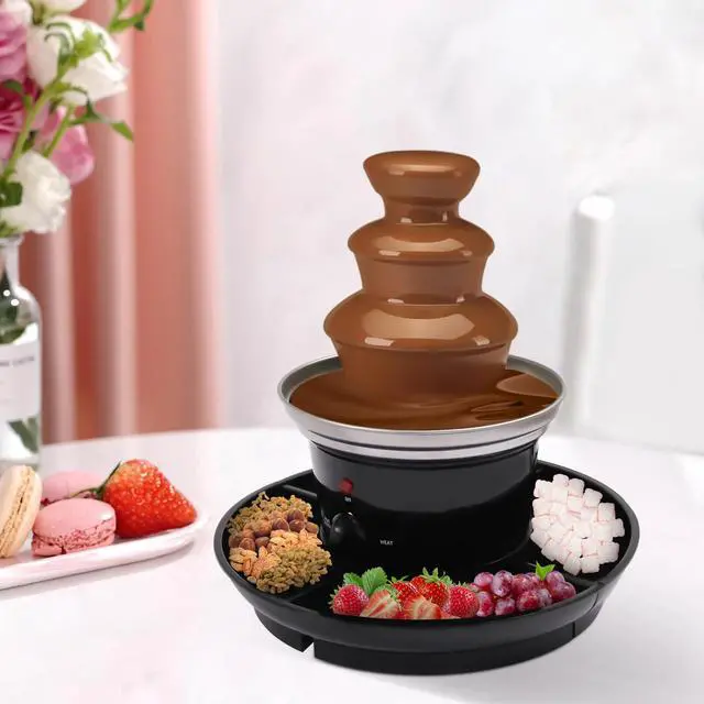 Alt view image 2 of 7 - Chocolate Fountain Machine 3 Tier Stainless Steel Luxury Cheese Cascading Fondue