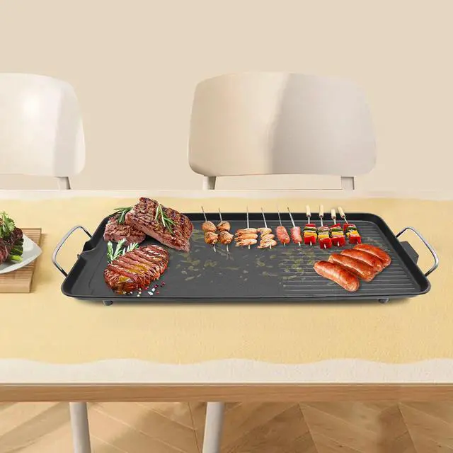Alt view image 4 of 7 - Smokeless Electric Barbecue Grill - Portable 1500W Indoor & Outdoor Cooking