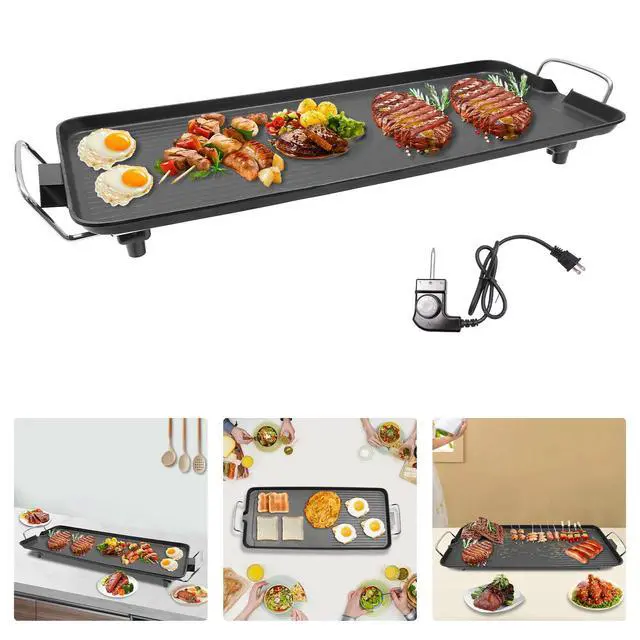Alt view image 2 of 7 - Smokeless Electric Barbecue Grill - Portable 1500W Indoor & Outdoor Cooking