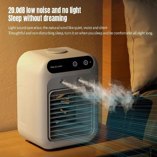 Alt view image 5 of 7 - Portable Air Conditioner Rechargeable Mini AC Cooling Fan 2 Speed Spray