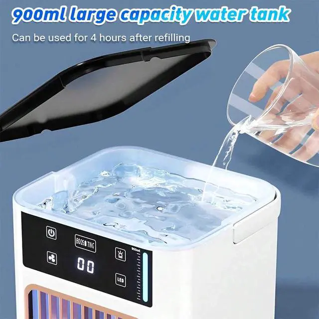 Alt view image 7 of 7 - Upgraded USB Personal Desk Air Cooler Portable Air Conditioners W/3 Speeds