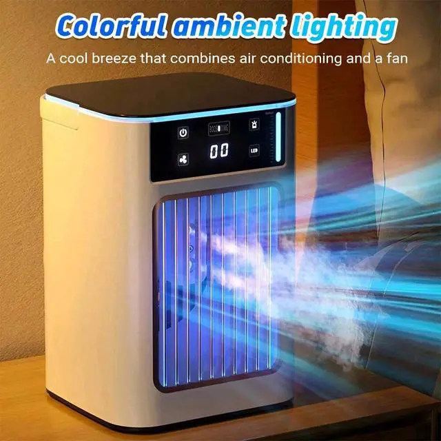 Alt view image 4 of 7 - Upgraded USB Personal Desk Air Cooler Portable Air Conditioners W/3 Speeds
