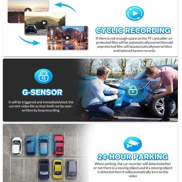 Alt view image 5 of 7 - Car DVR Dash Cam WiFi GPS FHD 4 Lens*1080P Dashboard Camera Loop Video Recorder