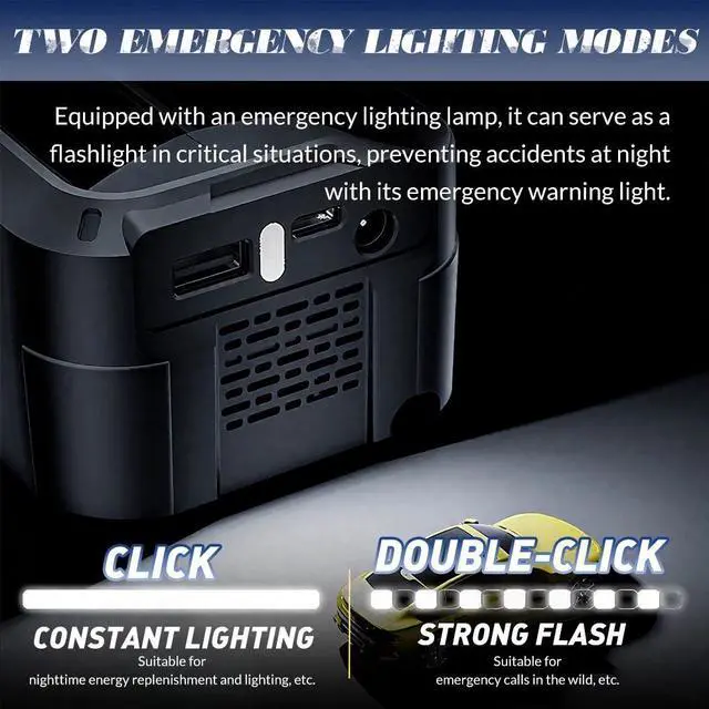 Alt view image 5 of 7 - Portable Air Compressor Digital Display Portable Tire Inflator Rechargeable Pump