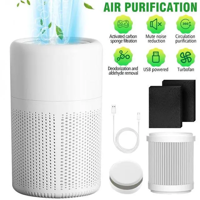 Main image of Air Purifier W/HEPA Small Air Purifier for Smoke Allergies Pet Dander Odor