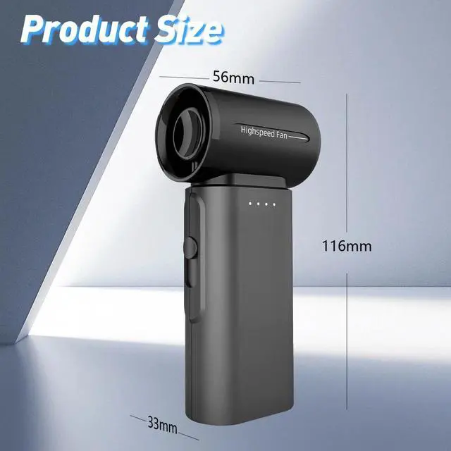 Alt view image 2 of 7 - Portable Handheld Turbo Fan 5000mah Usb Rechargeable Multi-Purpose Pocket Fan