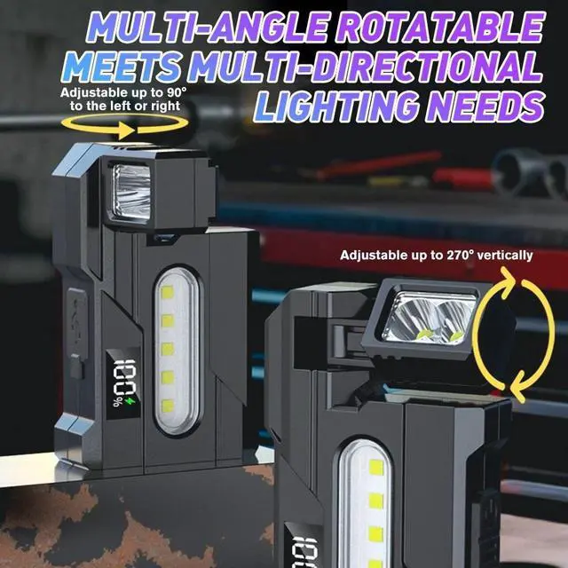 Alt view image 5 of 7 - 400 Lumens Magnetic Base Waterproof Portable Light LED Mini Keychain Flashlight