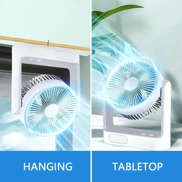 Alt view image 4 of 7 - New Arrival Portable Solar Camping Fan with Solar Panel & LED light 2 Free Bulbs