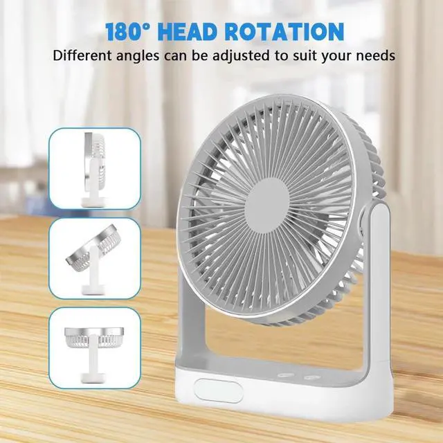 Alt view image 5 of 7 - New Arrival Portable Solar Camping Fan with Solar Panel & LED light 2 Free Bulbs