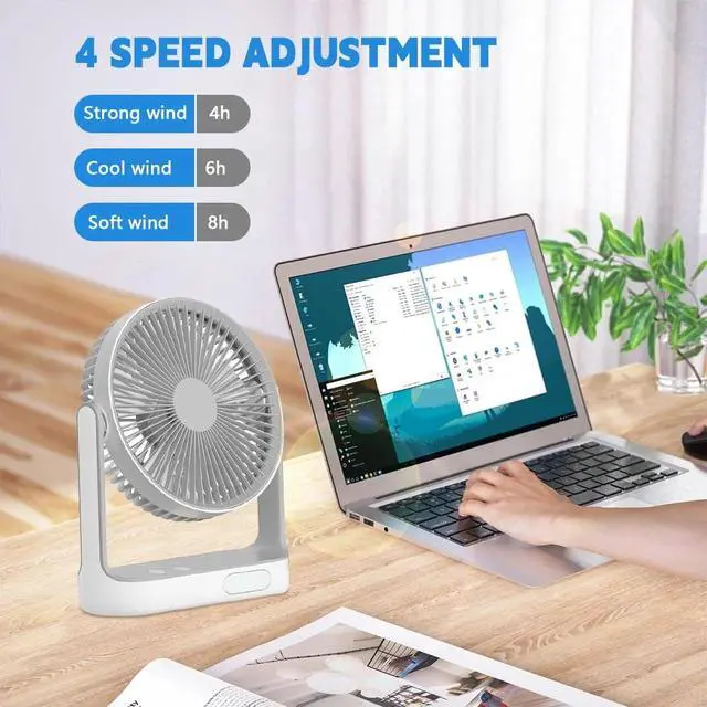 Alt view image 3 of 7 - New Arrival Portable Solar Camping Fan with Solar Panel & LED light 2 Free Bulbs
