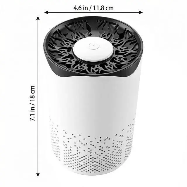 Alt view image 7 of 7 - Air Purifier High Efficiency Smoke Dust Removal USB Powered Mini Air Cleaner