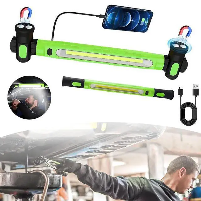Alt view image 2 of 7 - 3000LM 5000mAh LED Magnetic Light Bar with Hooks for Mechanic/Car Repairing