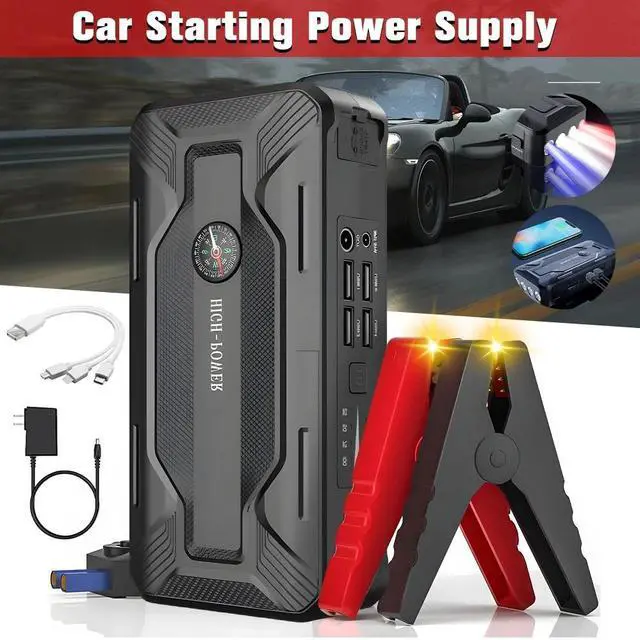 Main image of 20000mAh Power Pack Car Jump Starter Battery with Quick Charge Jumper Cables