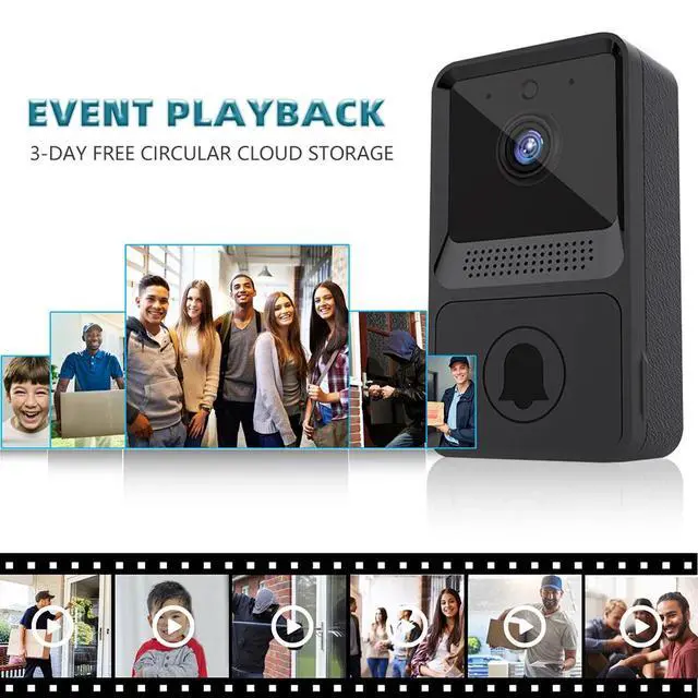 Alt view image 5 of 7 - Wireless Security WiFi Smart Doorbell Intercom Video Camera Bell Chime Door Ring