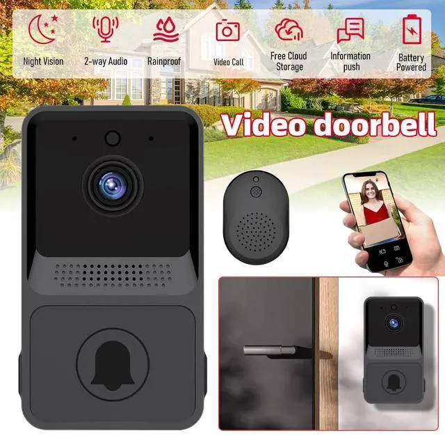 Main image of Wireless Security WiFi Smart Doorbell Intercom Video Camera Bell Chime Door Ring