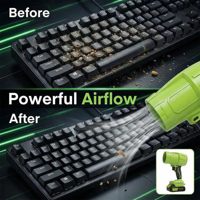 Alt view image 4 of 7 - Handheld Fan Thrust Powerful Electric Blowers Car Dryer Water/Dust Blowing Tools