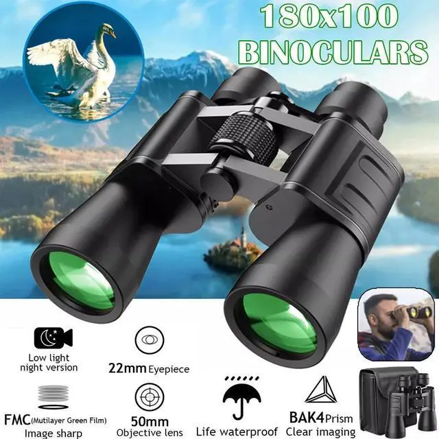 Main image of Day/Night HD Binoculars Zoom Outdoor Travel Portable 180x100 Telescope Hunting