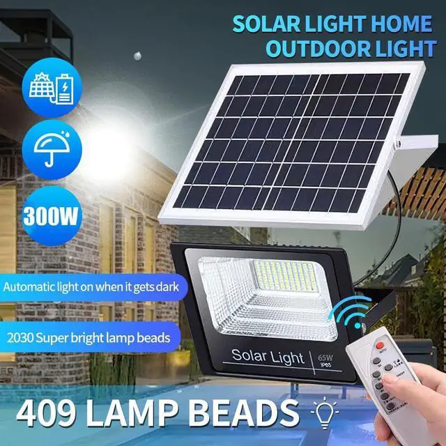Main image of LED 300W Solar Flood Light Security Wall Yard Outdoor Street Lamp Remote Control
