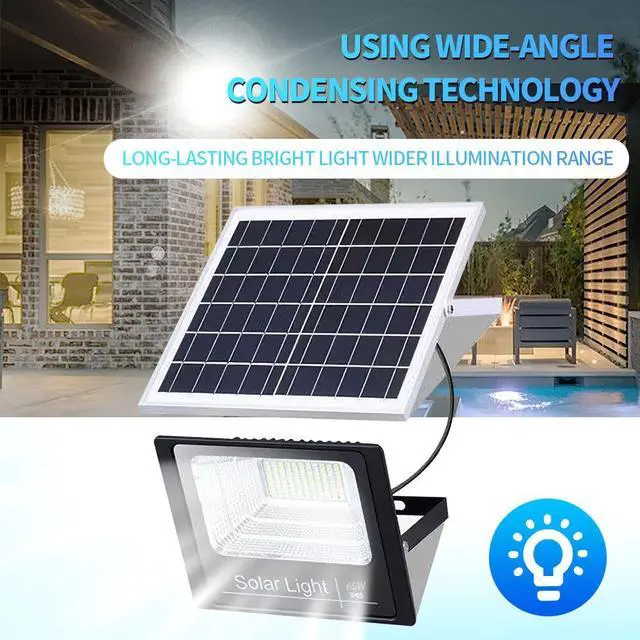 Alt view image 6 of 7 - LED 300W Solar Flood Light Security Wall Yard Outdoor Street Lamp Remote Control