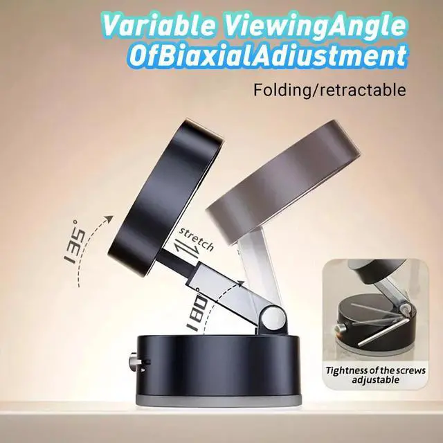 Alt view image 6 of 7 - Foldable Adjustable Vacuum Magnetic Phone Holder for Car/Bathroom/Gym/Kitchen