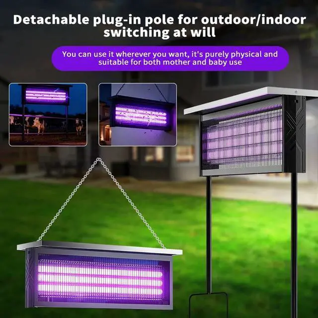 Alt view image 3 of 7 - Lamp Insect Killer Mosquito Zapper Bug Pest Fly Trap Electric Outdoor Light Lawn