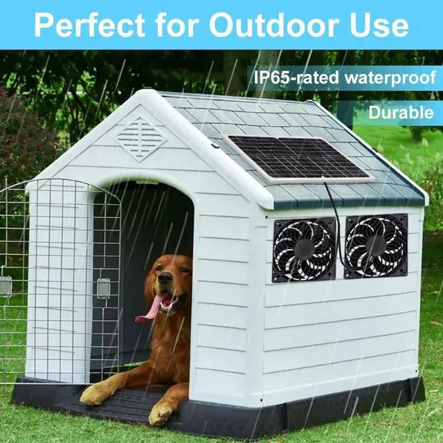 Alt view image 6 of 7 - Solar Exhaust Fan Kit W/16W Solar Panel 2Brushless DC Fan Solar Powered Vent Fan