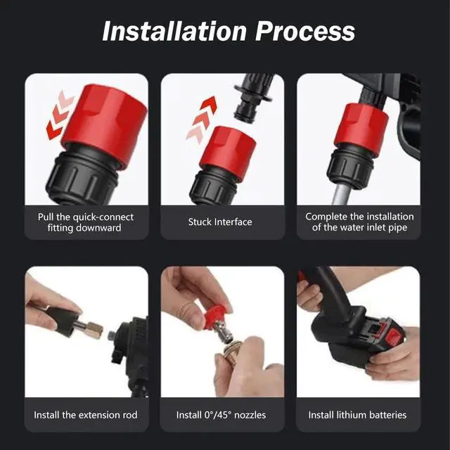 Alt view image 6 of 7 - Wireless High Pressure Car Washing Gun Portable Powerful Car Cleaning Machine
